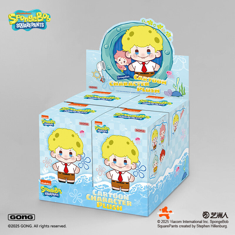 Colgante de peluche antropomórfico de Bob Esponja con caja ciega