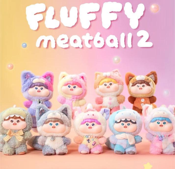 Fluffy Meatball V2 Vinyl Plush Dolls, Blind Box - toptoylands