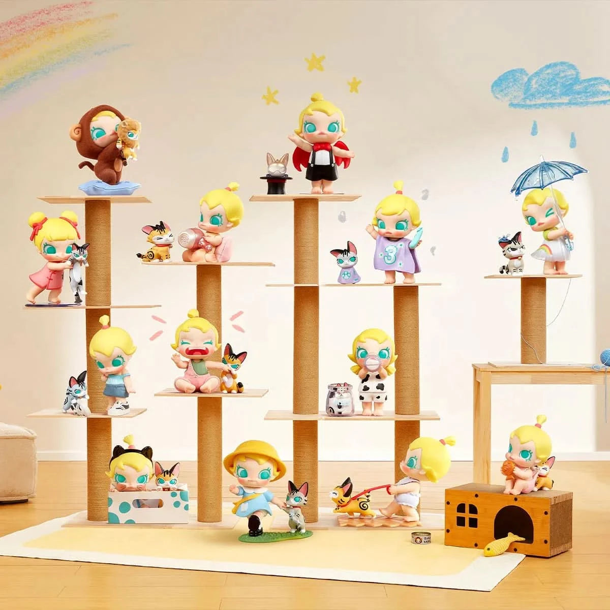 Baby Molly & Baby Tabby Series Figures Blindbox - toptoylands
