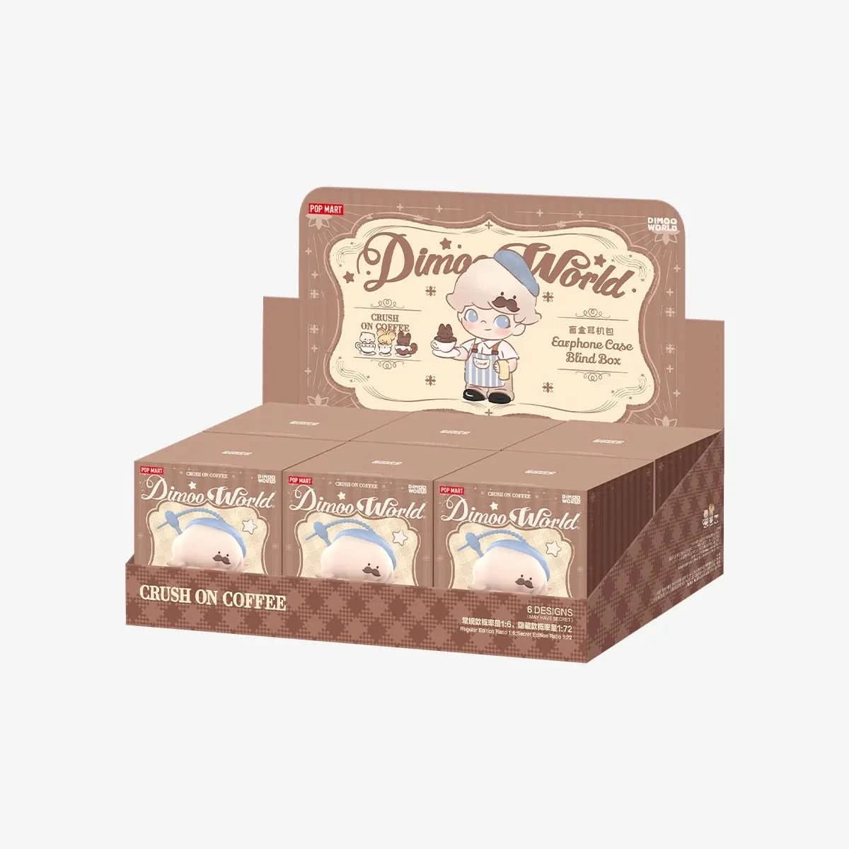 DIMOO Crush on Coffee Series-Funda para Auriculares Caja Ciega