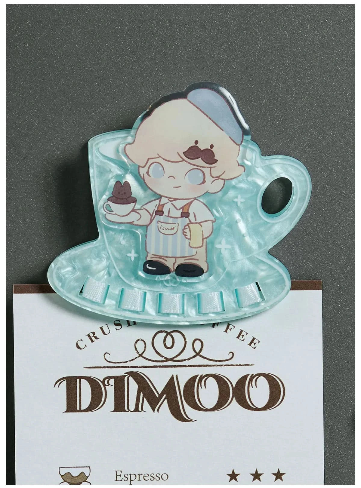 DIMOO Crush On Coffee Series-Imán de Nevera Acrílico con Clip Caja Ciega