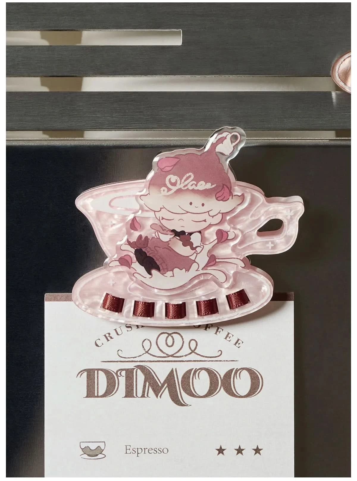 DIMOO Crush On Coffee Series-Imán de Nevera Acrílico con Clip Caja Ciega