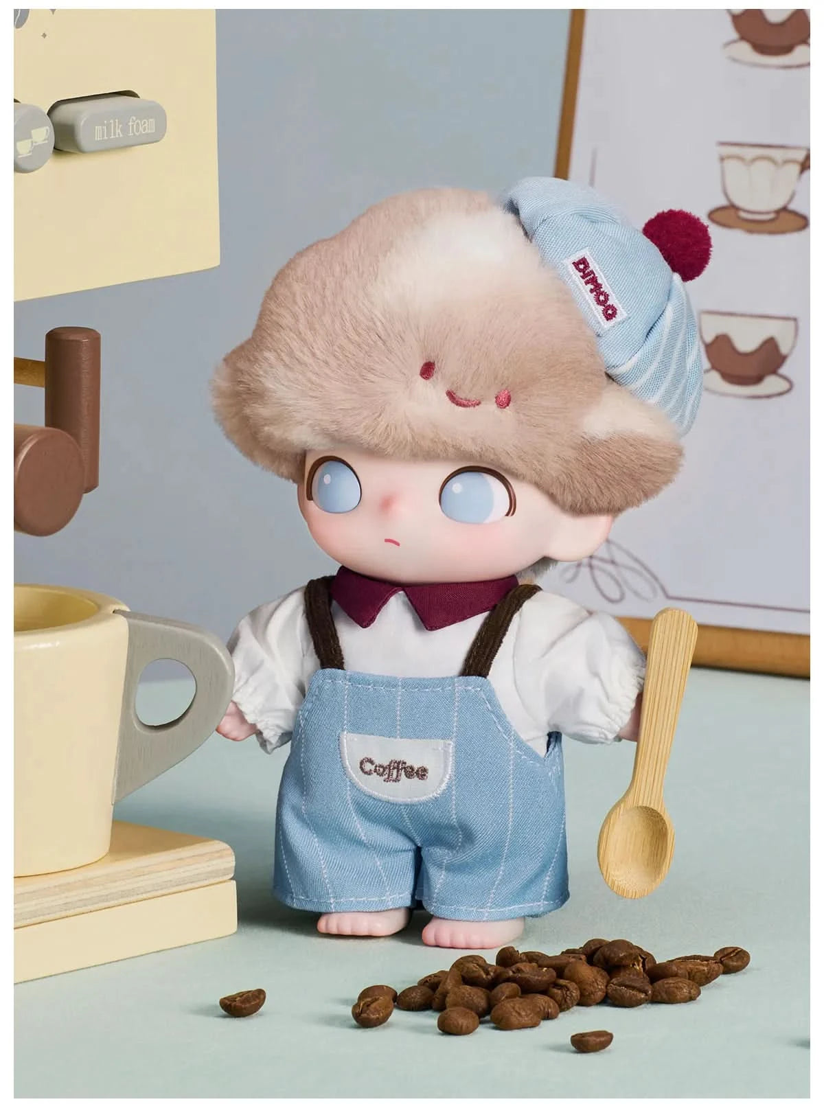 DIMOO Crush on Coffee Series Muñeca de Peluche - Vinilo Muñeco de Peluche Blister Pack