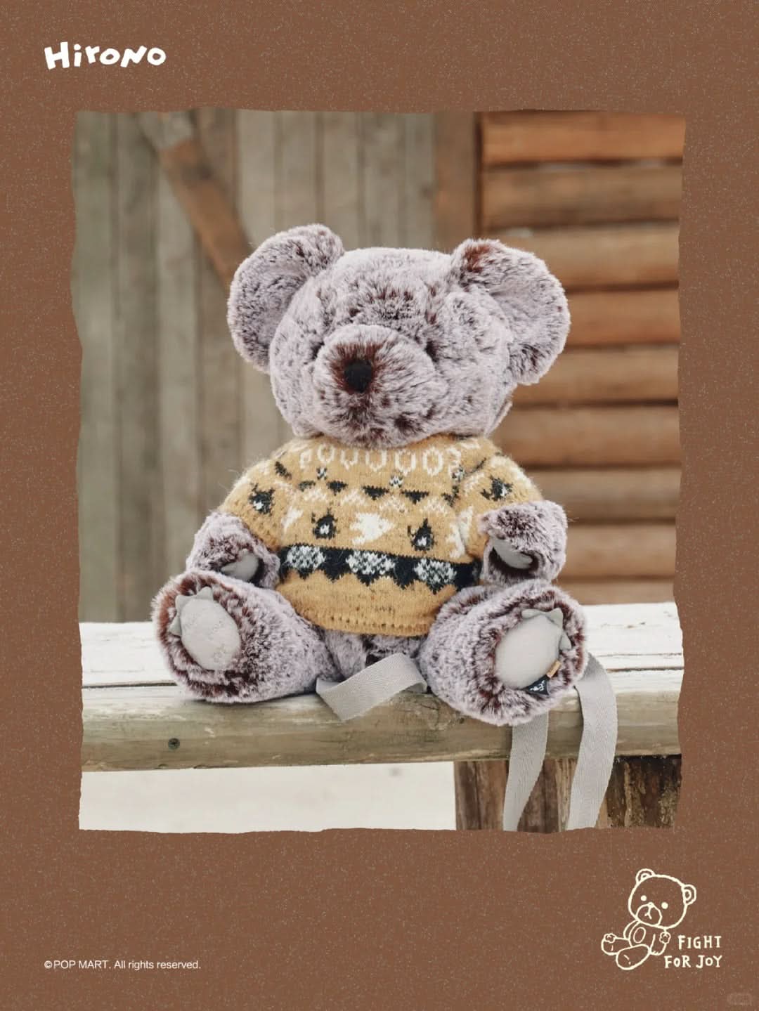 Hirono Snow Bear plush Backpack China Shanghai Limited Edition - toptoylands