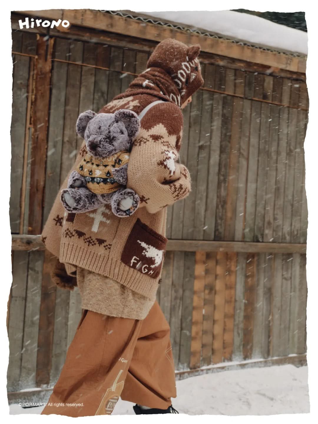 Hirono Snow Bear plush Backpack China Shanghai Limited Edition - toptoylands