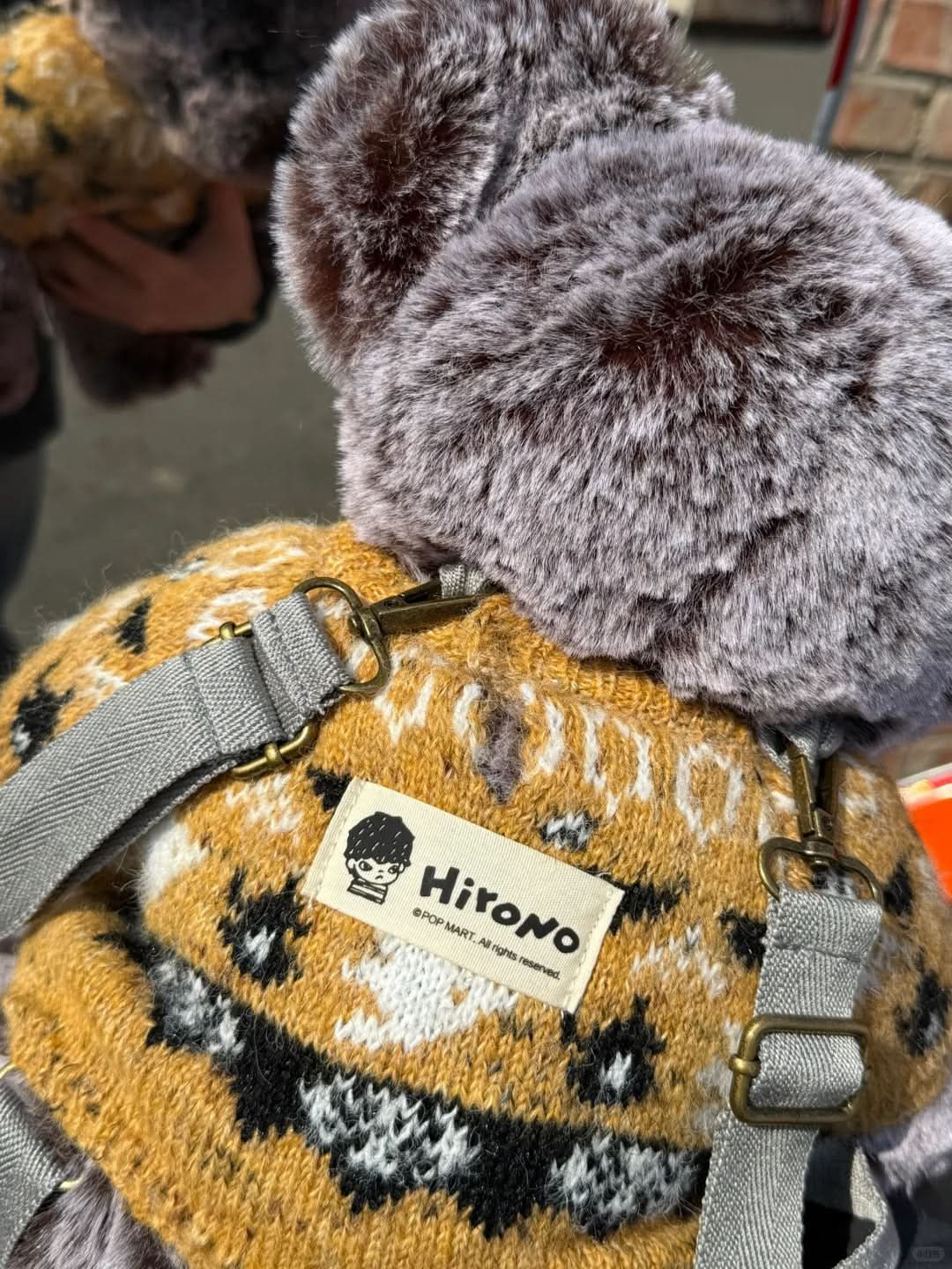 Hirono Snow Bear plush Backpack China Shanghai Limited Edition - toptoylands