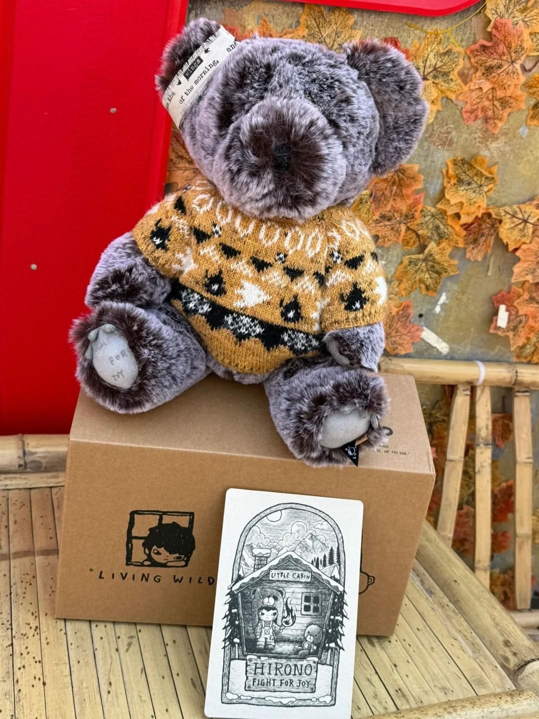 Hirono Snow Bear plush Backpack China Shanghai Limited Edition - toptoylands