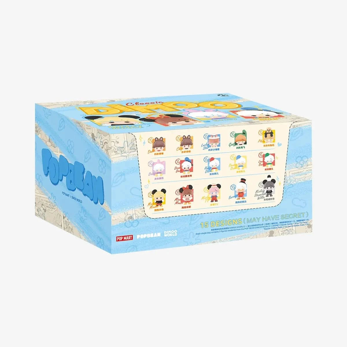 POP BEAN DIMOO WORLD x DISNEY Classic Series(3Pcs Per Pack) - toptoylands