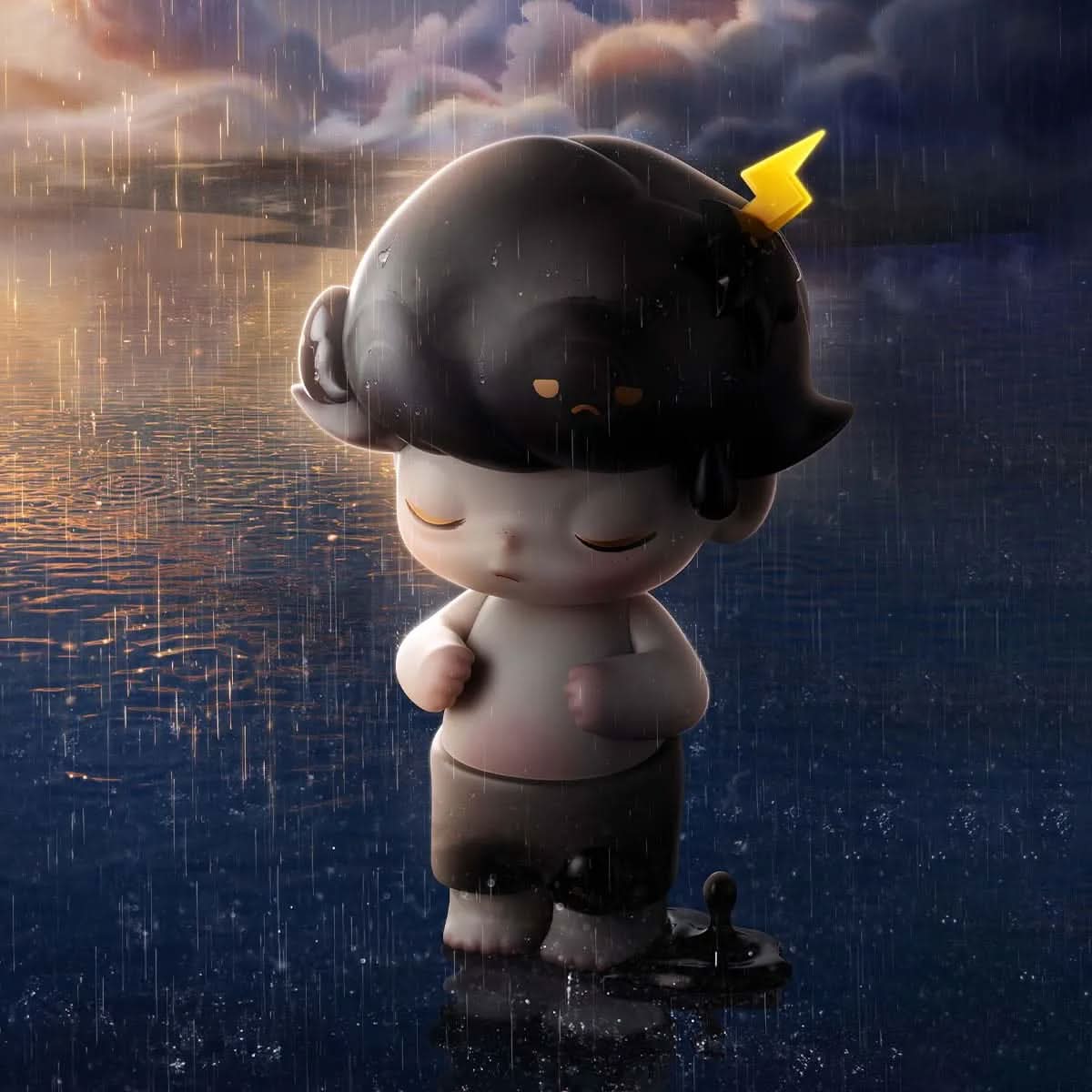 MEGA Just Dimoo 400% A Thunder Shower Figure Rare Toy - toptoylands