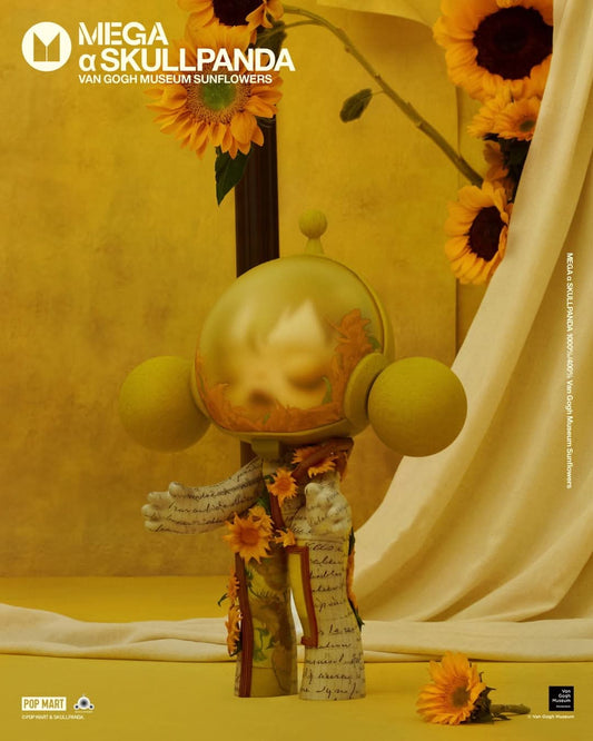 MEGA α SKULLPANDA 400% Van Gogh Museum Sunflowers