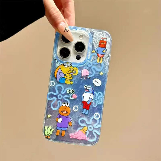 SpongeBob SquarePants Bikini Bottom Buddies Phone Case#Hamburger Fish - toptoylands