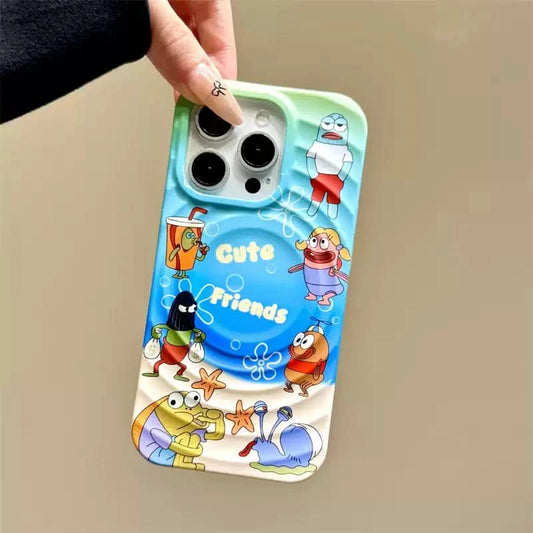 SpongeBob SquarePants Bikini Bottom Buddies Phone Case#Cool Fish - toptoylands