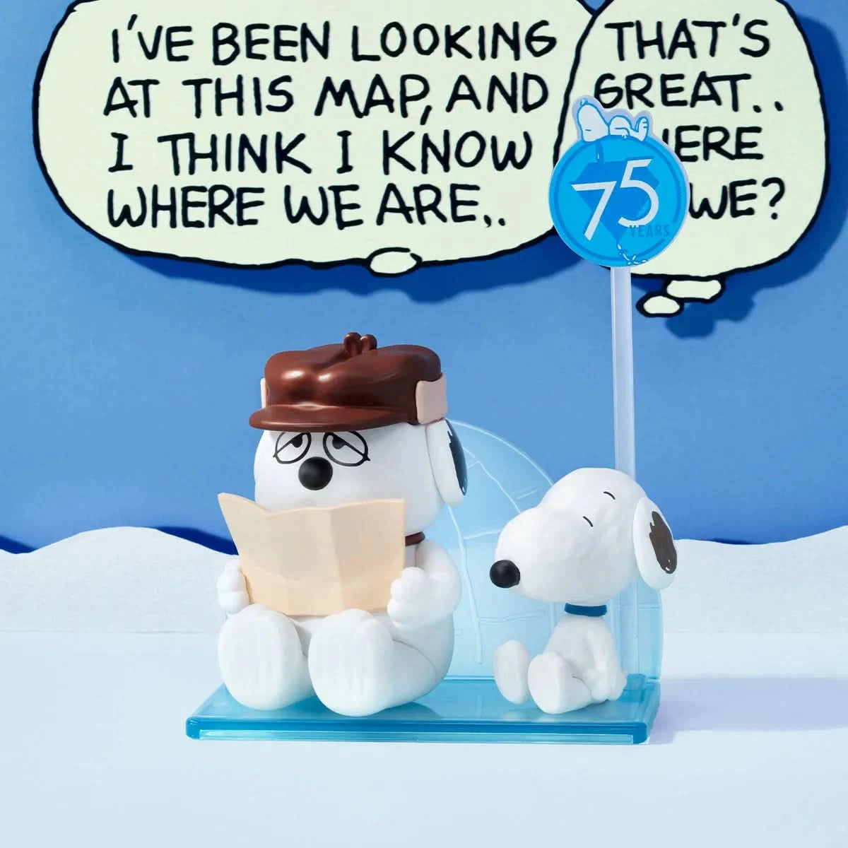 Peanuts 75th Anniversary | Snoopy Comic Life Series Figures Blindbox - toptoylands