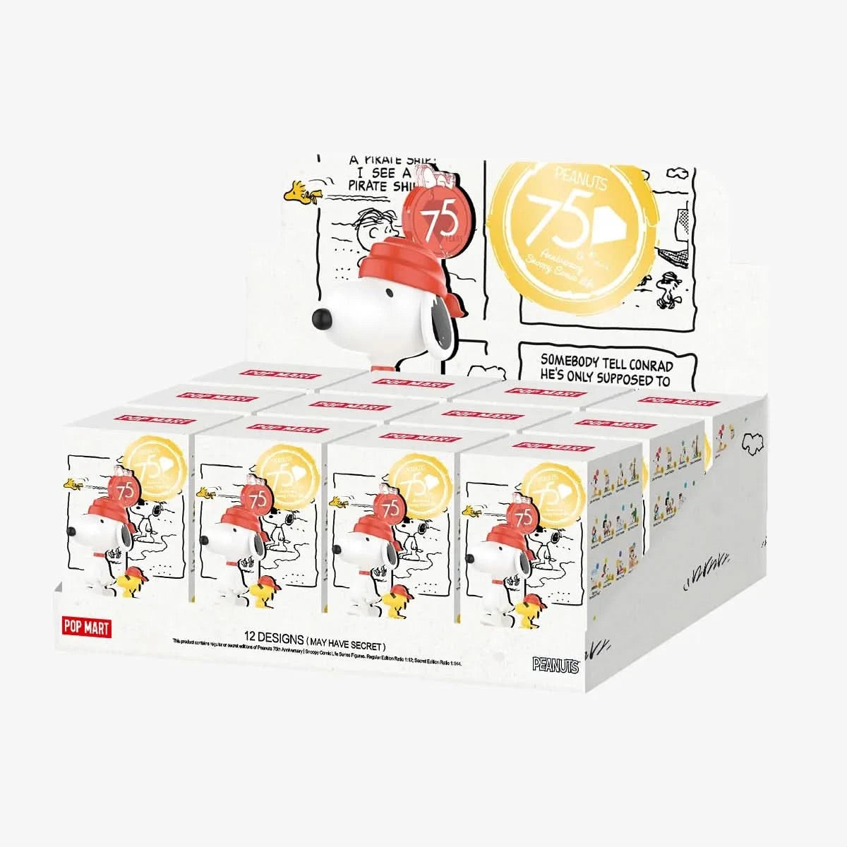 Peanuts 75th Anniversary | Snoopy Comic Life Series Figures Blindbox - toptoylands