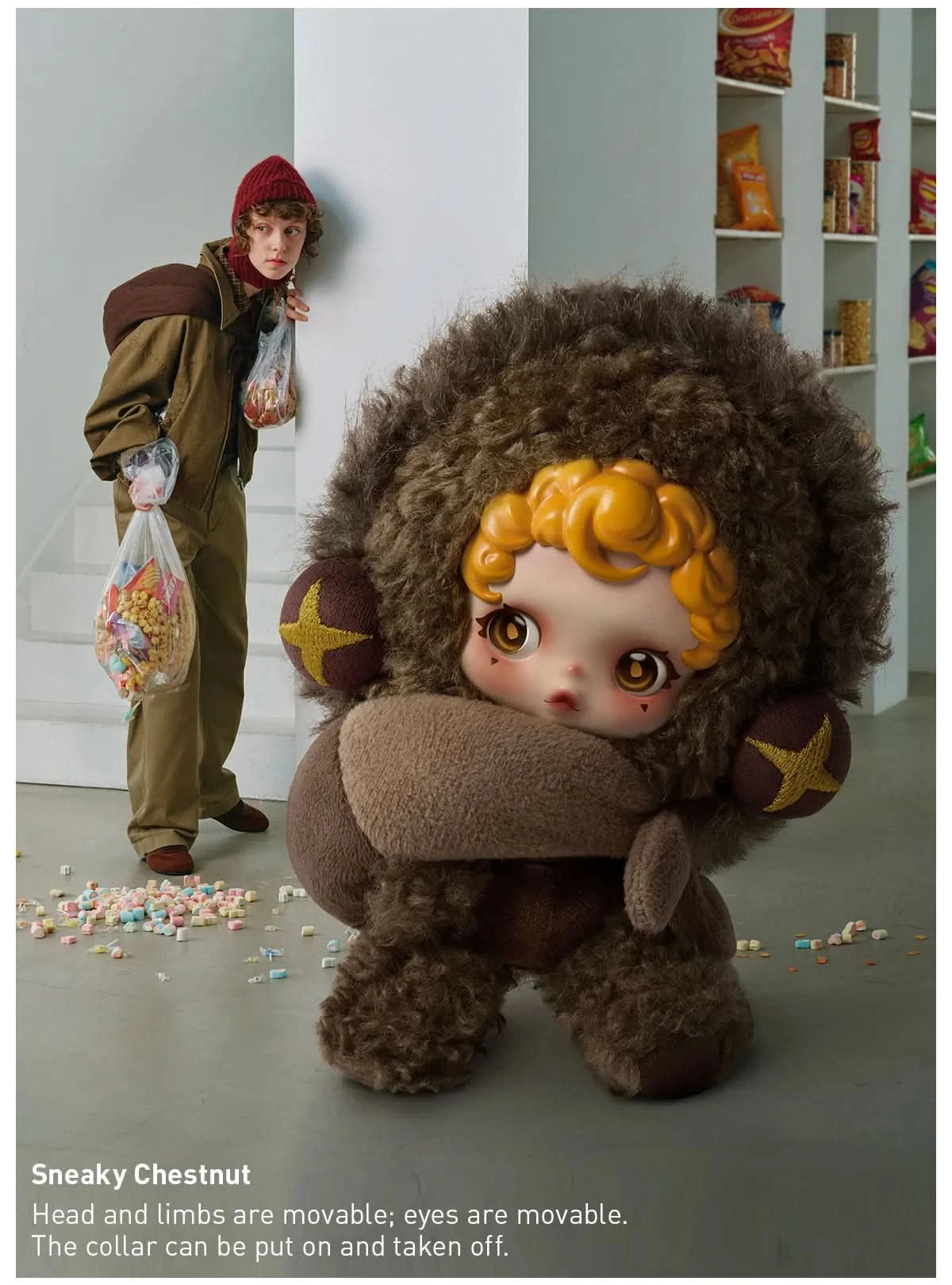 SKULLPANDA You Found Me! Series Plush Doll Pendant sneaky chestnut