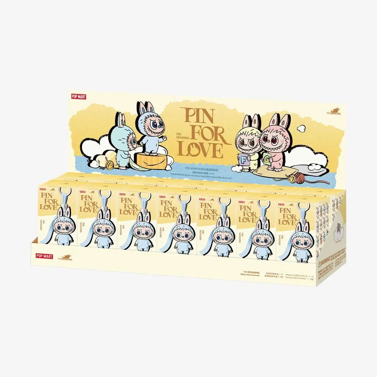 THE MONSTERS Pin for Love Series-Vinyl Plush Pendant Blind Box (A-Z) Labubu V4