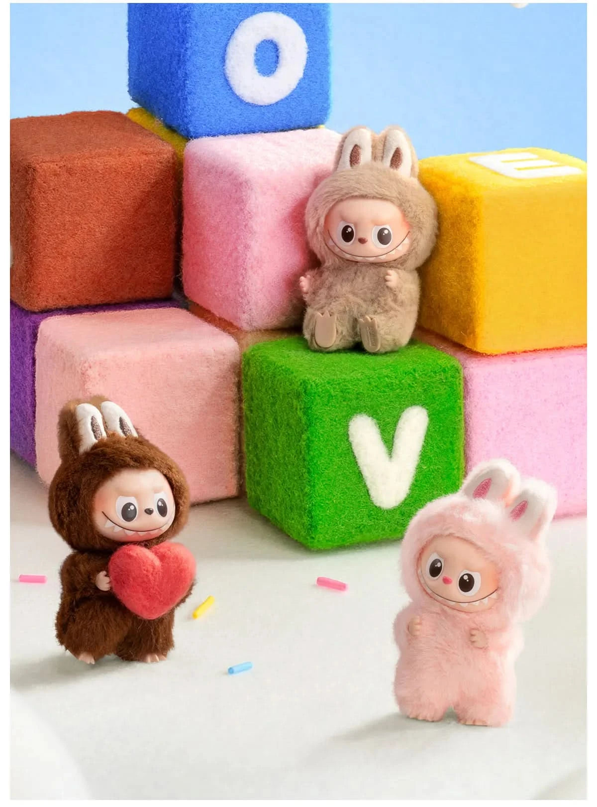 THE MONSTERS Pin for Love Series-Vinyl Plush Pendant Blind Box (A-Z) Labubu V4