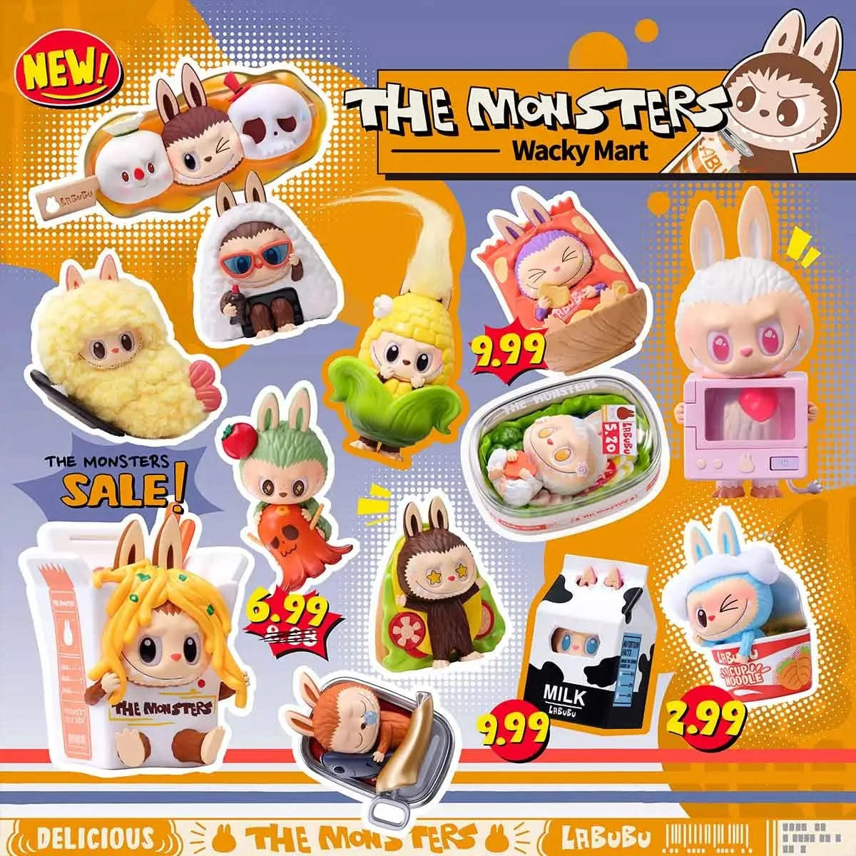 THE MONSTERS Wacky Mart Series Figures Blindbox - toptoylands