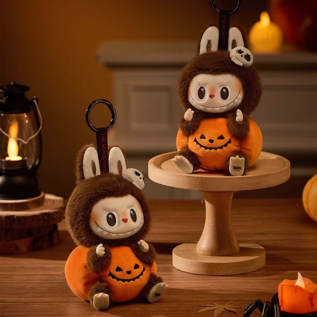 The Monsters LABUBU Happy Halloween Party Series - Sitting Pumpkin Vinyl Plush Pendant - toptoylands