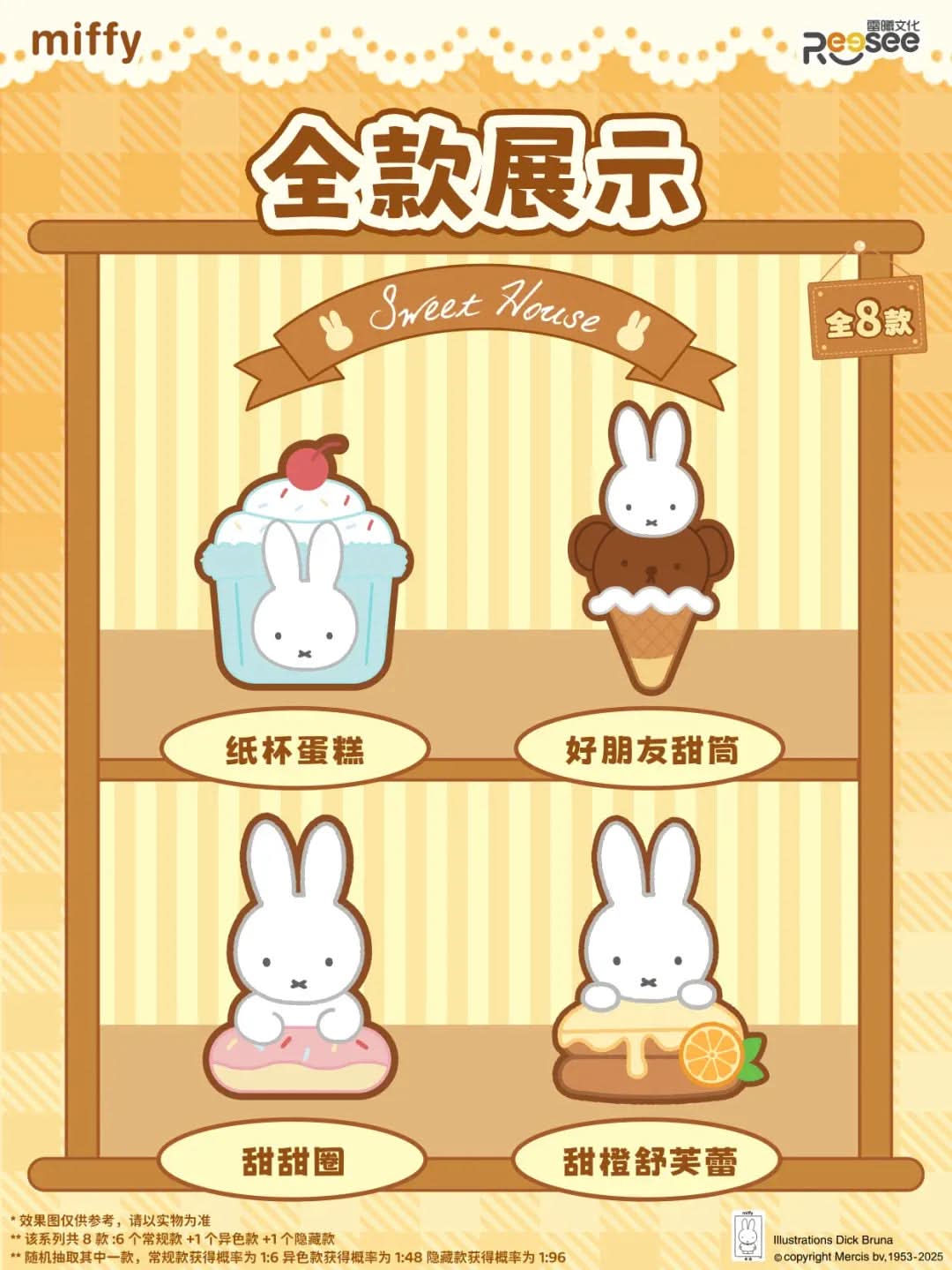 MIFFY Food Workshop Serie Plush Blind Box - toptoylands