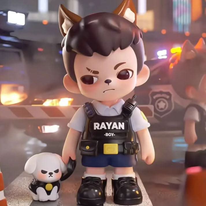 Rayan Wolf Warriors PVC Figure, Hanging Card - toptoylands