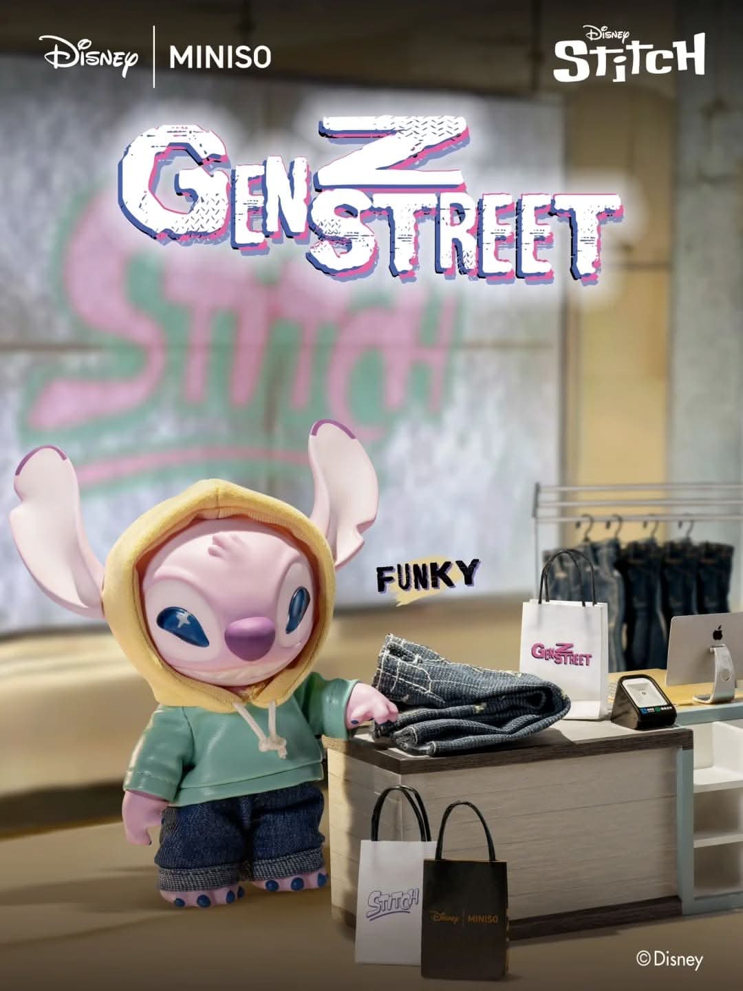 STITCH GenZ Street Blind Box – Disney x MINISO Plush Pendan - toptoylands