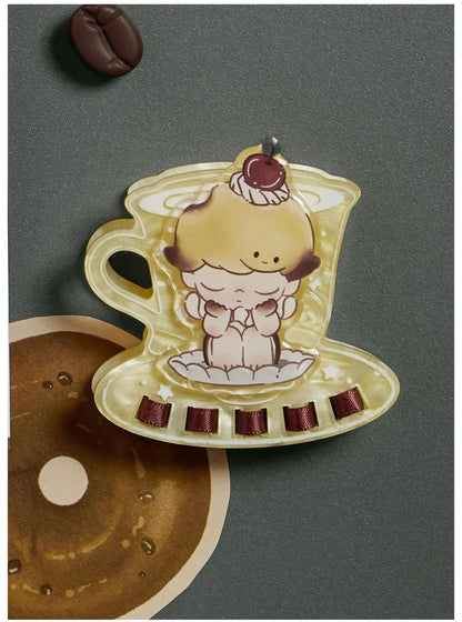 DIMOO Crush On Coffee Series-Imán de Nevera Acrílico con Clip Caja Ciega