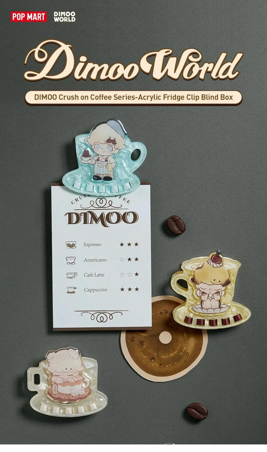 DIMOO Crush On Coffee Series-Acrylic Fridge Magnet Clip Blind Box