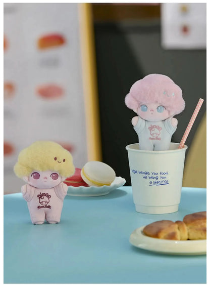DIMOO Crush on Coffee Series-Blando Peluche Llavero Caja Ciega