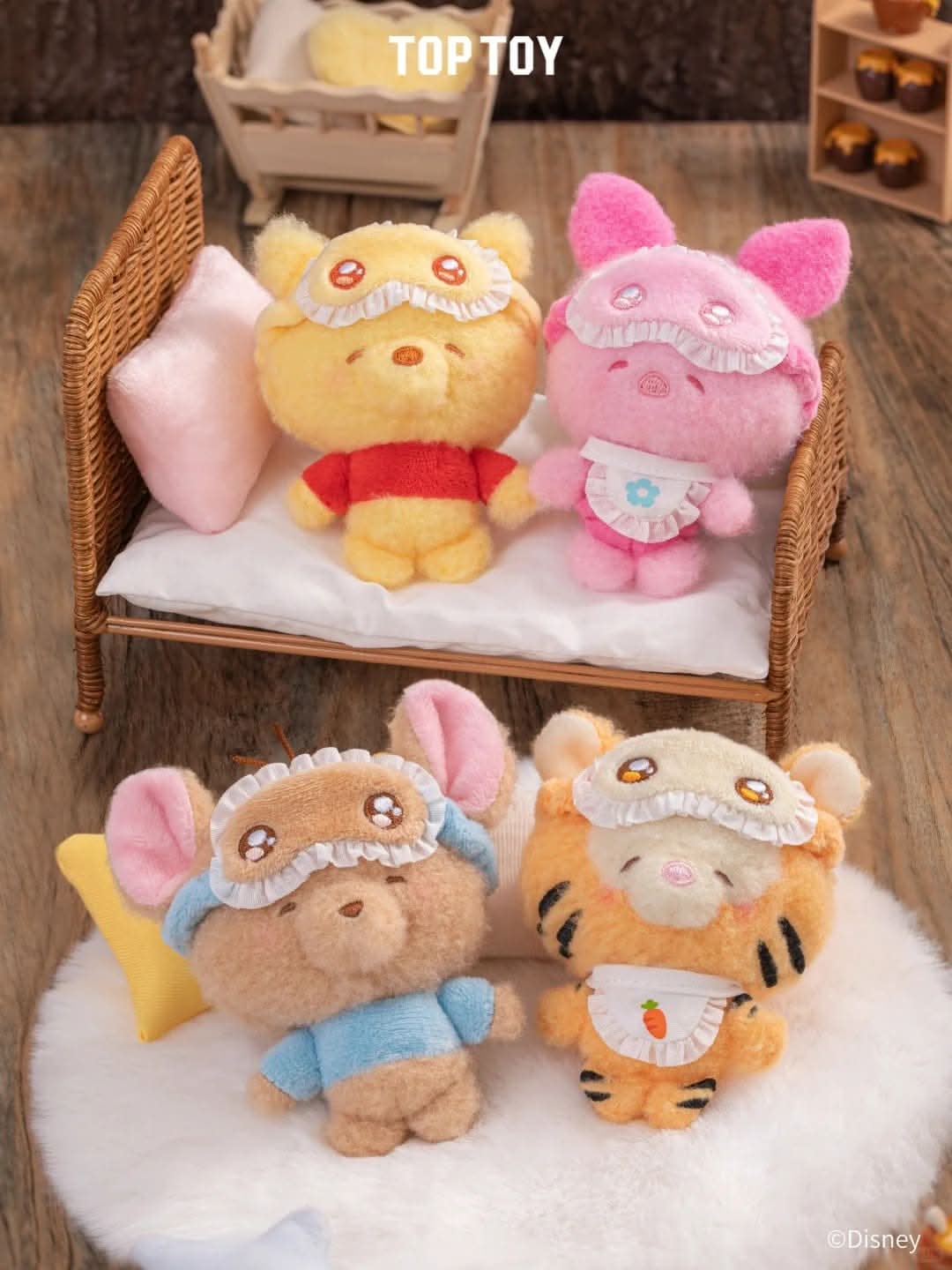 DISNEY Squinting Pajama Series Plush Blind Box - Plush Pendant - toptoylands