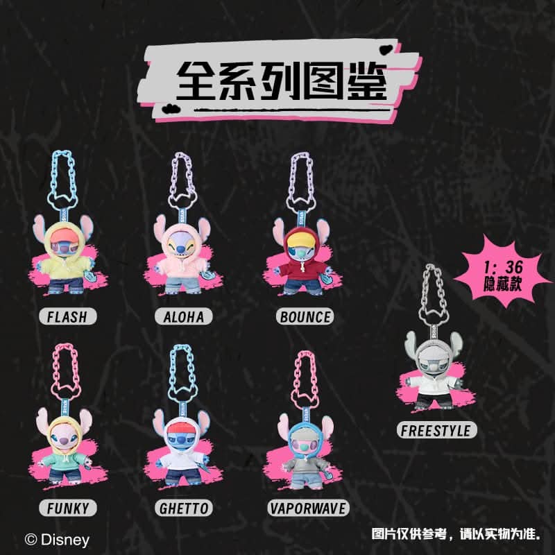 STITCH GenZ Street Blind Box – Disney x MINISO Plush Pendan - toptoylands
