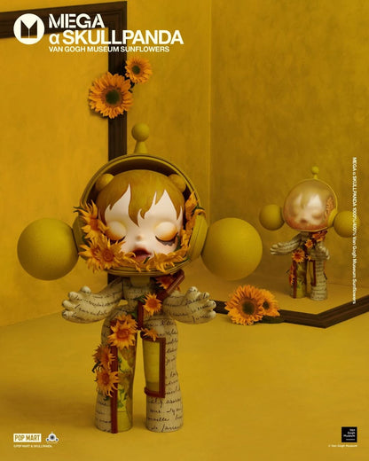 MEGA α SKULLPANDA 400% Museo Van Gogh Girasoles