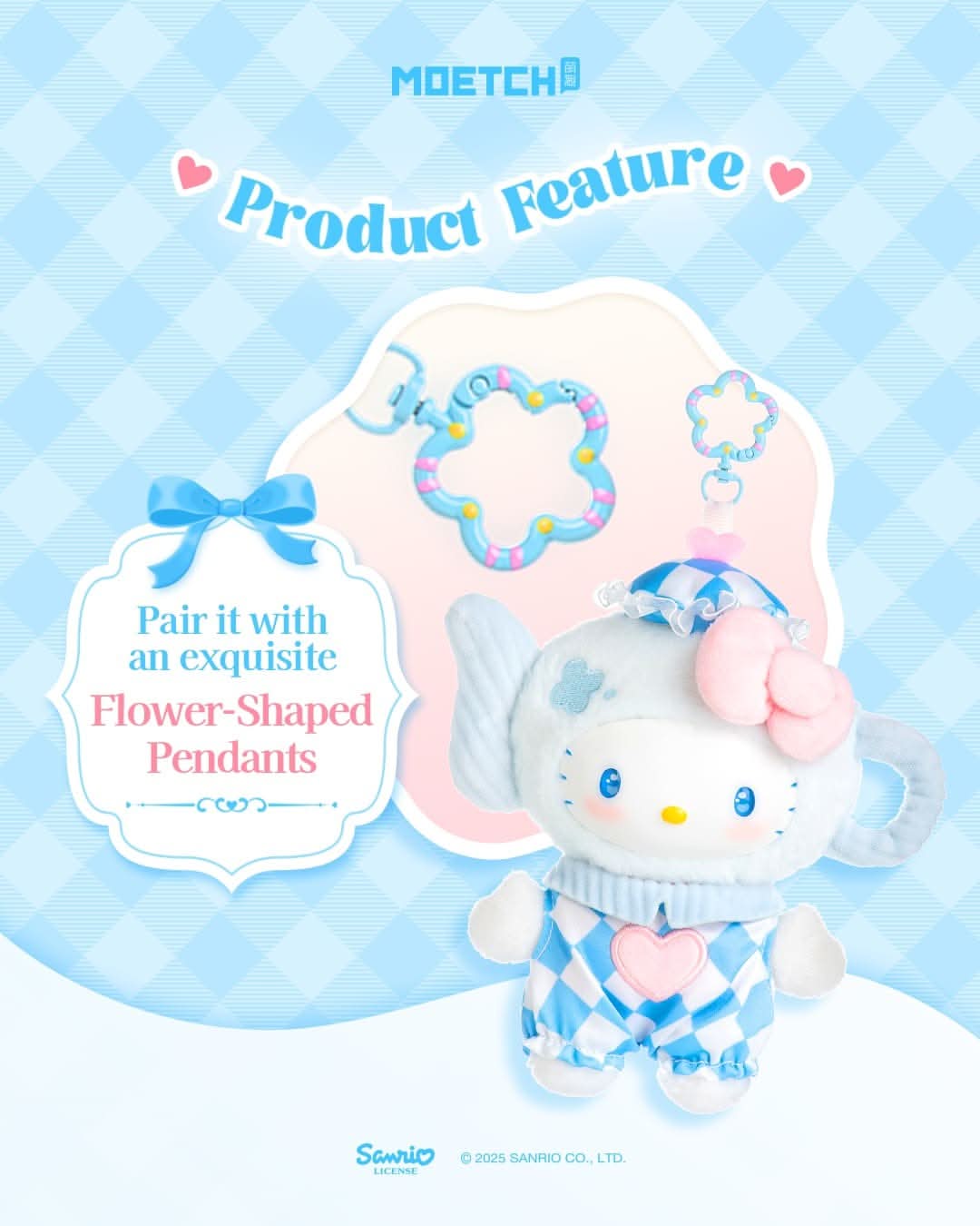 SANRIO characrers glue flutter series Plush Pendant Blind Box2