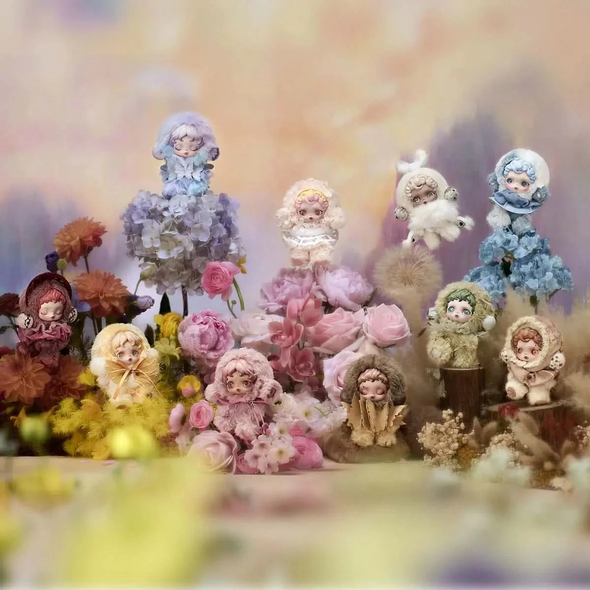 【 SKULLPANDA L’impressionnisme 4点セット 】 SKULLPANDA L'impressionnisme Series Plush Doll Blindbox