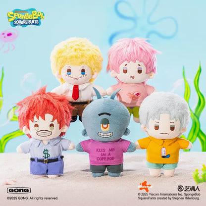 Colgante de peluche antropomórfico de Bob Esponja con caja ciega 