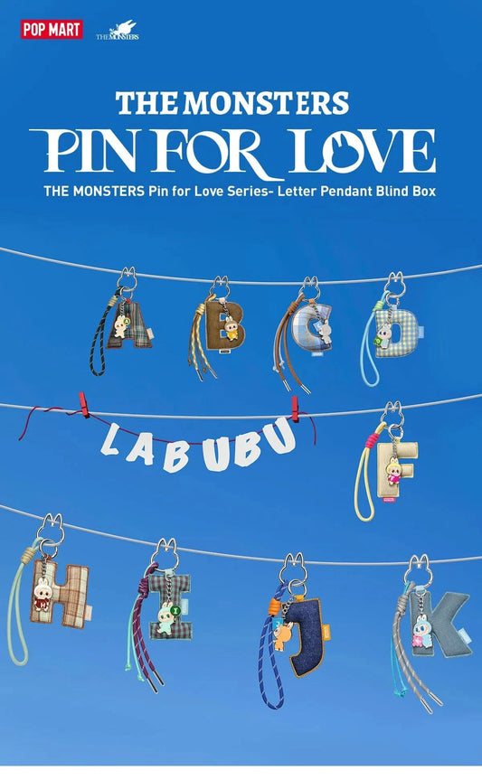 THE MONSTERS Pin for Love Series- Letter Pendant Blind Box (A-Z)