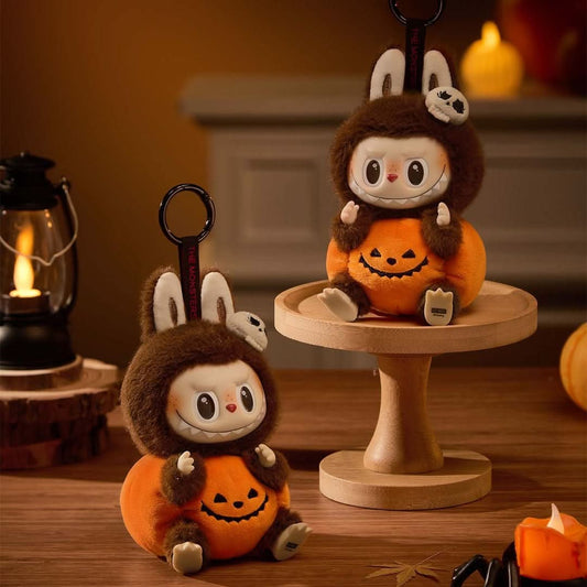 The Monsters LABUBU Happy Halloween Party Series - Sitting Pumpkin Vinyl Plush Pendant - toptoylands
