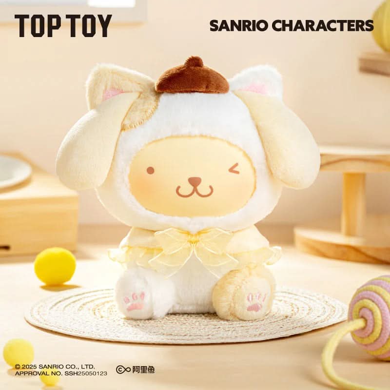Sanrio Characters Play with Kittens Series Plush Keychains Gift Blind Box - toptoylands